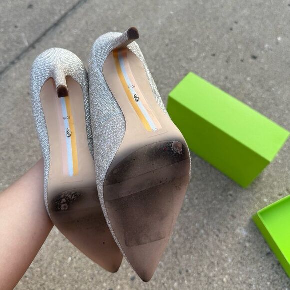 Sam Edelman Hazel Pointed Toe Pump Champagne Gold mesh - Picture 7 of 8